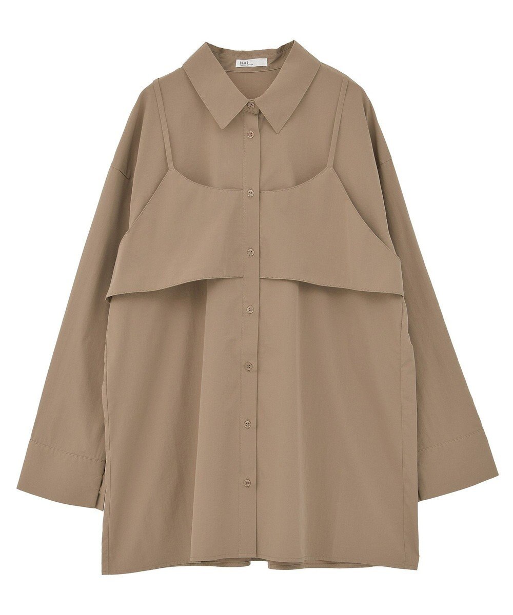 CRAFT STANDARD BOUTIQUE ビスチェレイヤード風シャツ 