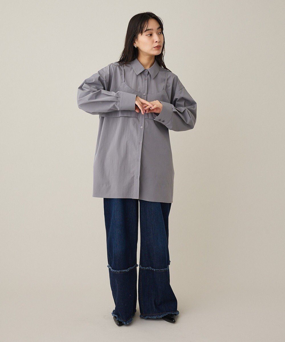 CRAFT STANDARD BOUTIQUE ビスチェレイヤード風シャツ 