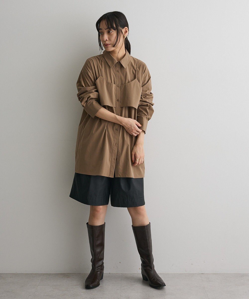 CRAFT STANDARD BOUTIQUE ビスチェレイヤード風シャツ 