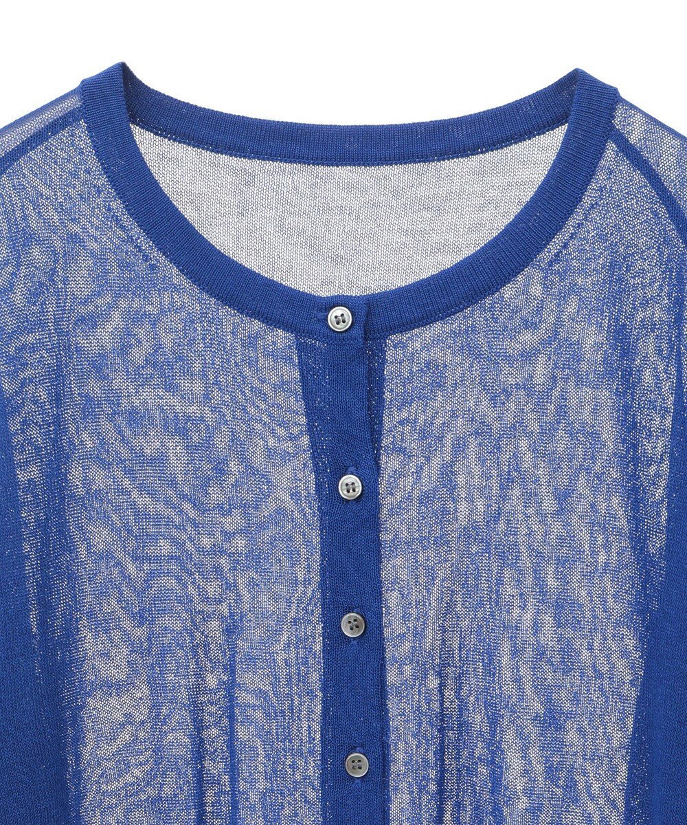 earth music&ecology 接触冷感シアークルーニットカーディガン 