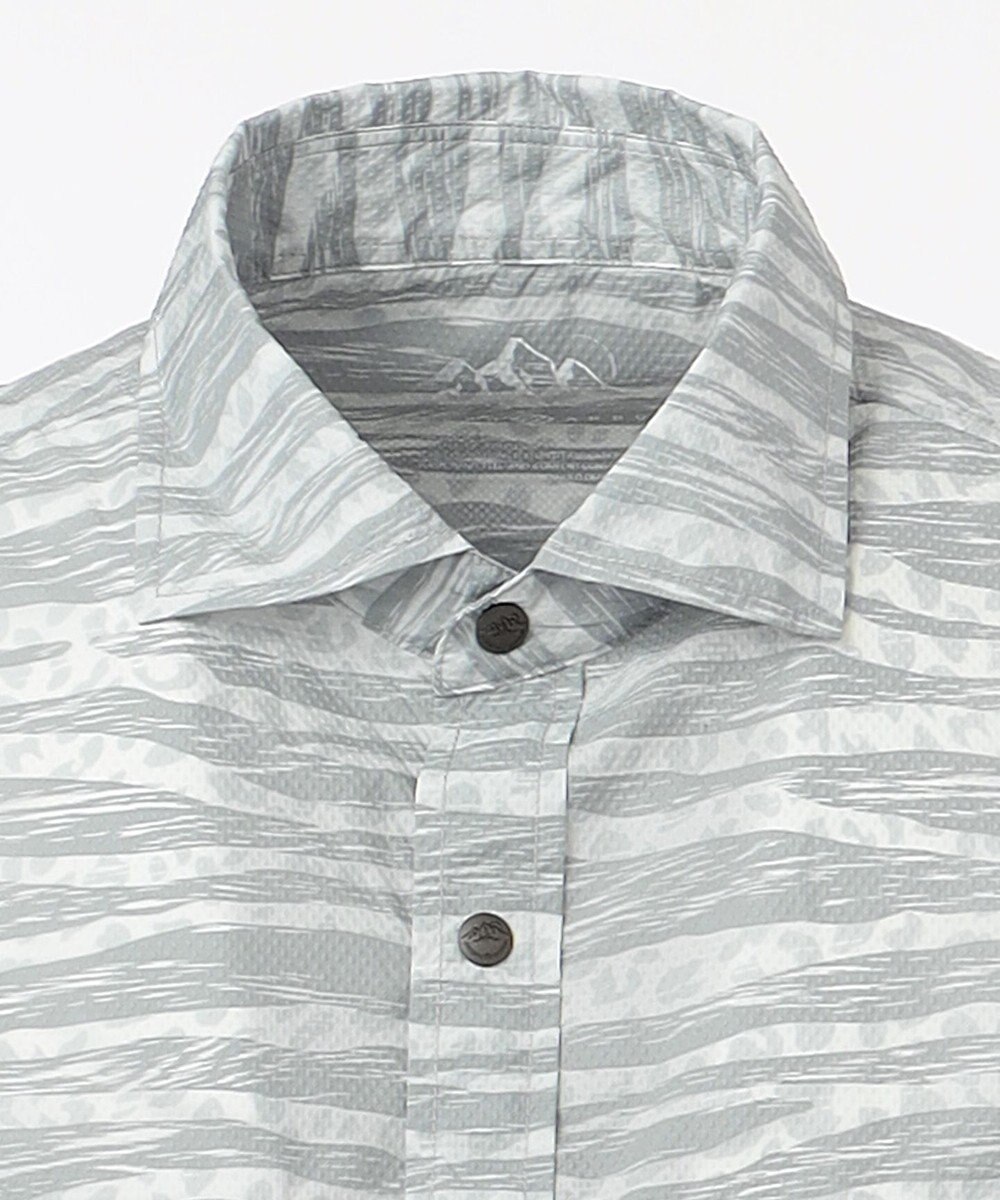 JOSEPH ABBOUD MOUNTAIN エンボスサファリカモ 半袖シャツ 