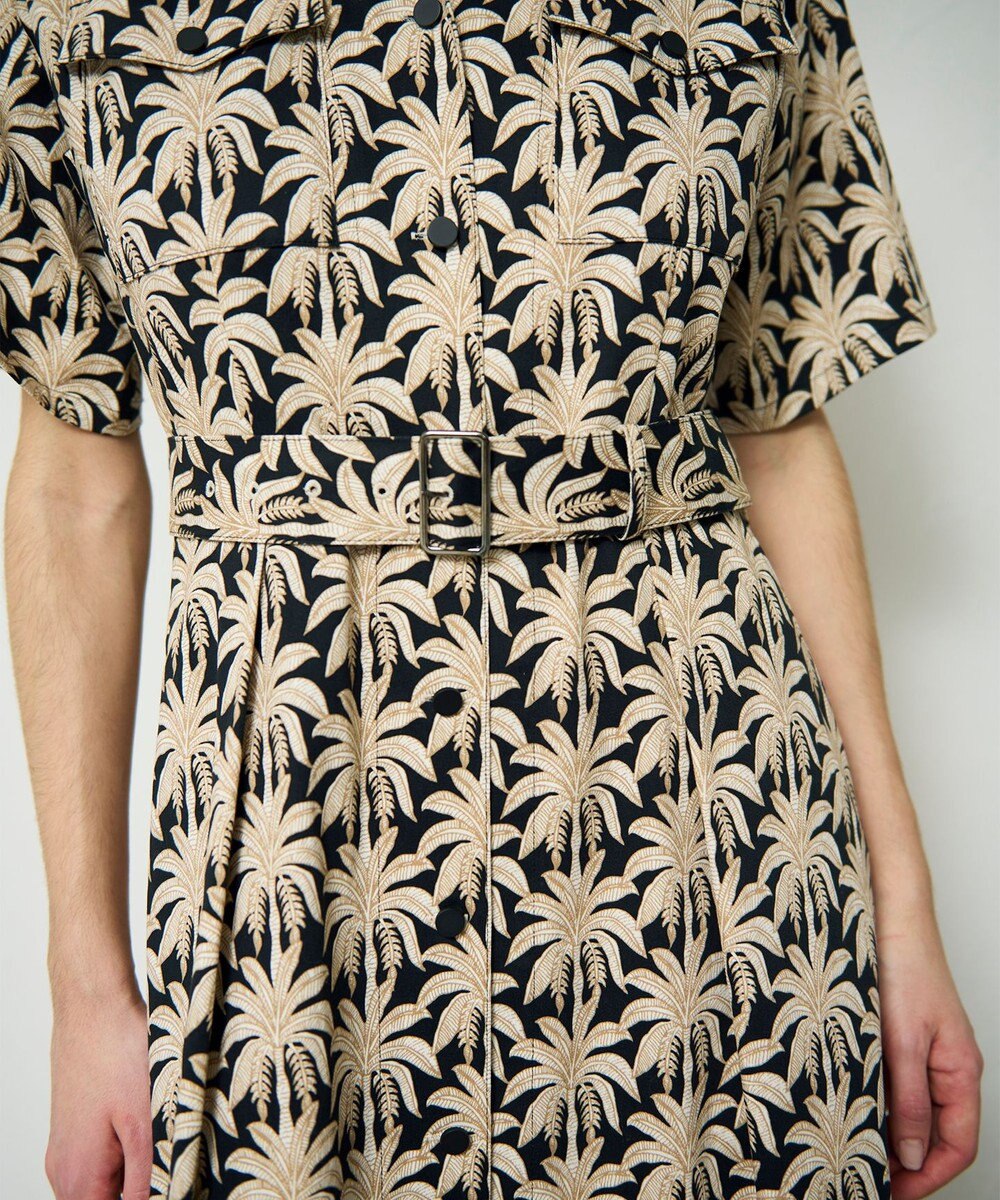 GRACE CONTINENTAL パームモチーフシャツワンピース 
