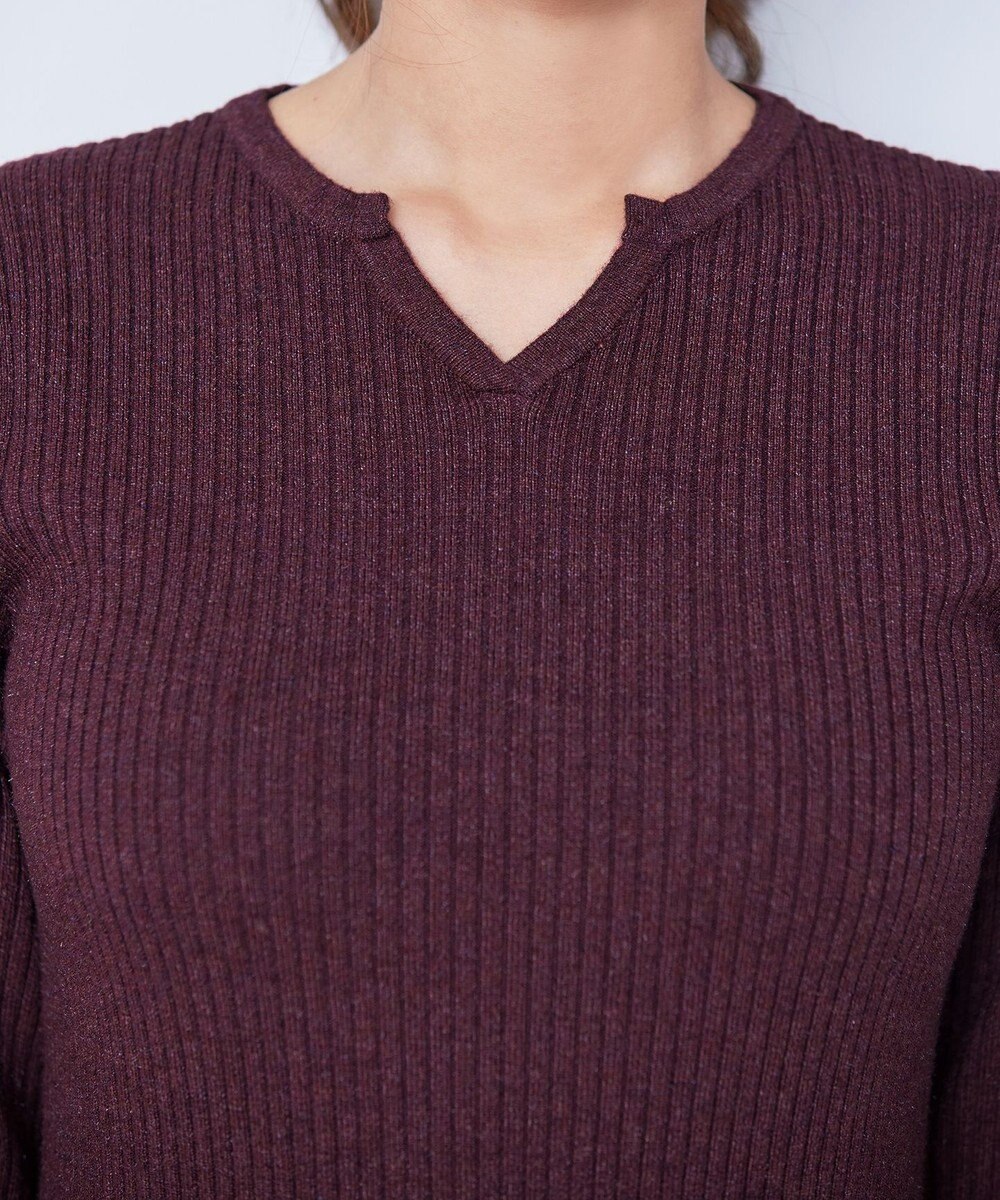 Tiaclasse 【洗える】プリーツ編みラメニットフレアワンピース 