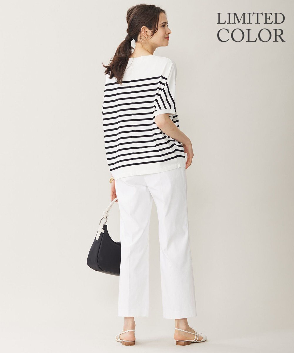 自由区 L 【WEB限定カラーあり・接触冷感・UVカット】クレープストレッチドルマン ニット 