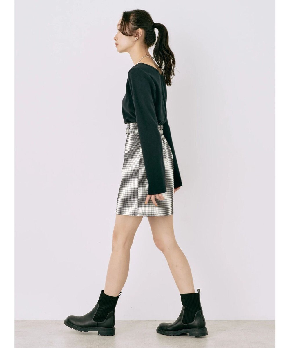 earth music&ecology チェックミニスカート 