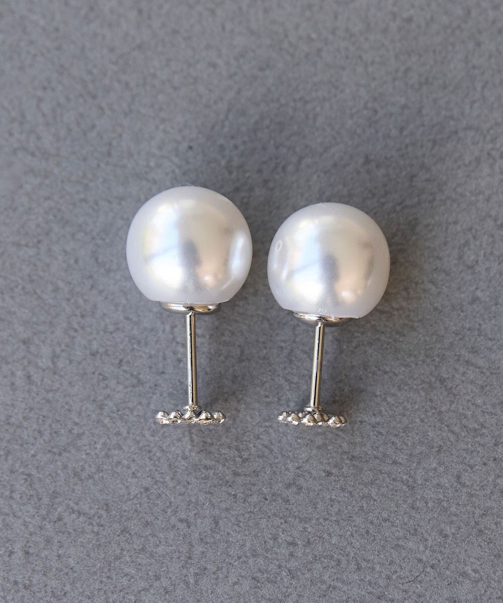 Phoebe 〈金属アレルギー対応〉3wayハートパヴェビジューパールキャッチピアス/シルバー 