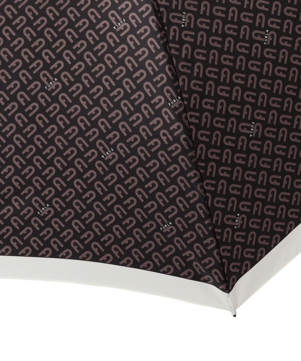 MOONBAT 【耐風】FURLA(フルラ) 折りたたみ傘 モノグラム 8本骨 大きめ55cm 日本製 