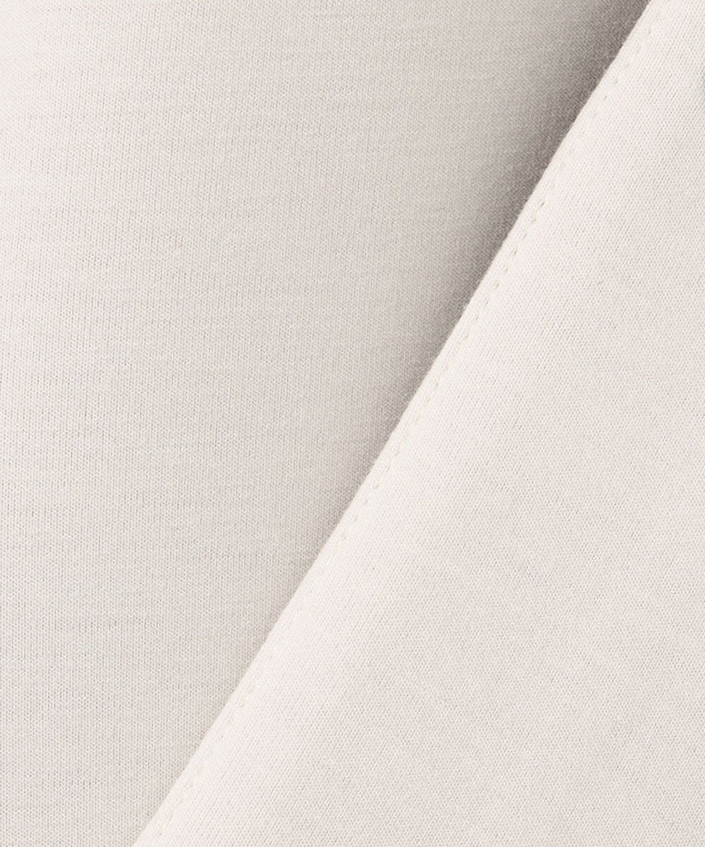 UNFILO 【洗える/シワになりにくい】ダブルフェイスジャージー　ノーカラー 