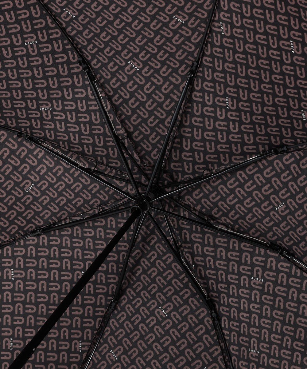 MOONBAT 【耐風】FURLA(フルラ) 折りたたみ傘 モノグラム 8本骨 大きめ55cm 日本製 