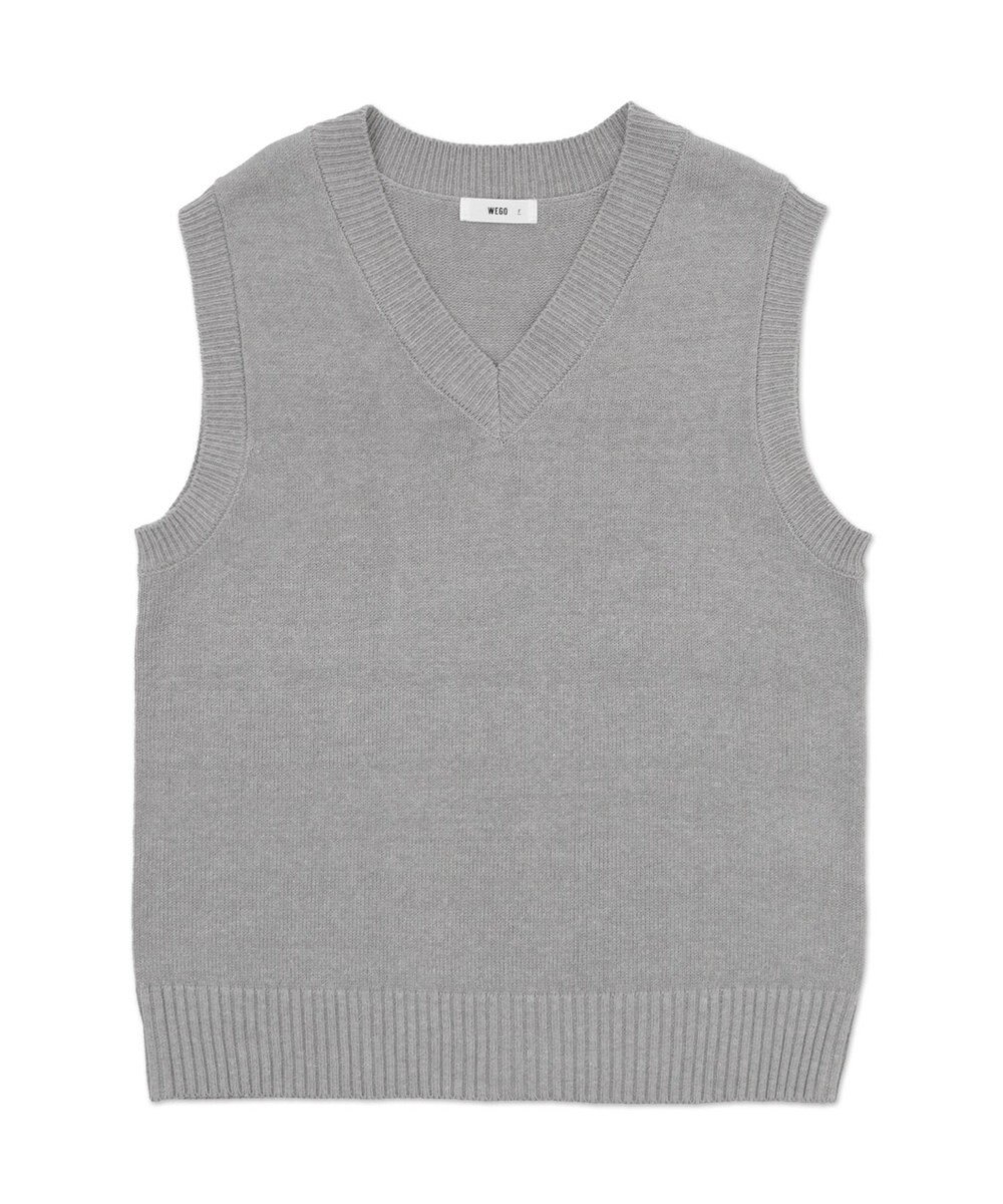 WEGO 【SCHOOLITEM】無地ニットベスト 