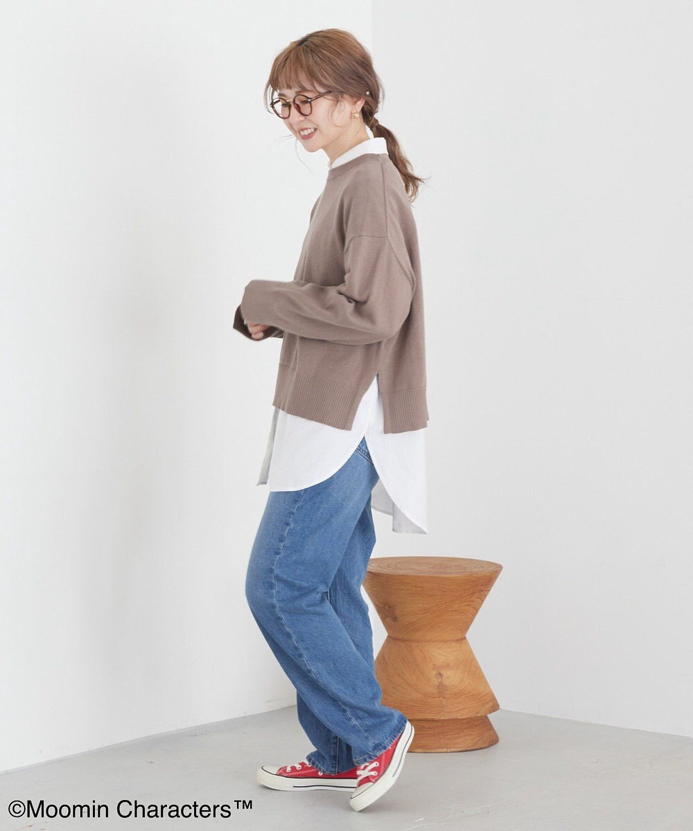 AMERICAN HOLIC Moomin 袖刺繍ニットプルオーバー 
