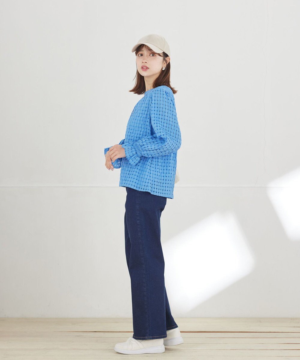 Tiaclasse L シアーチェックブラウス 