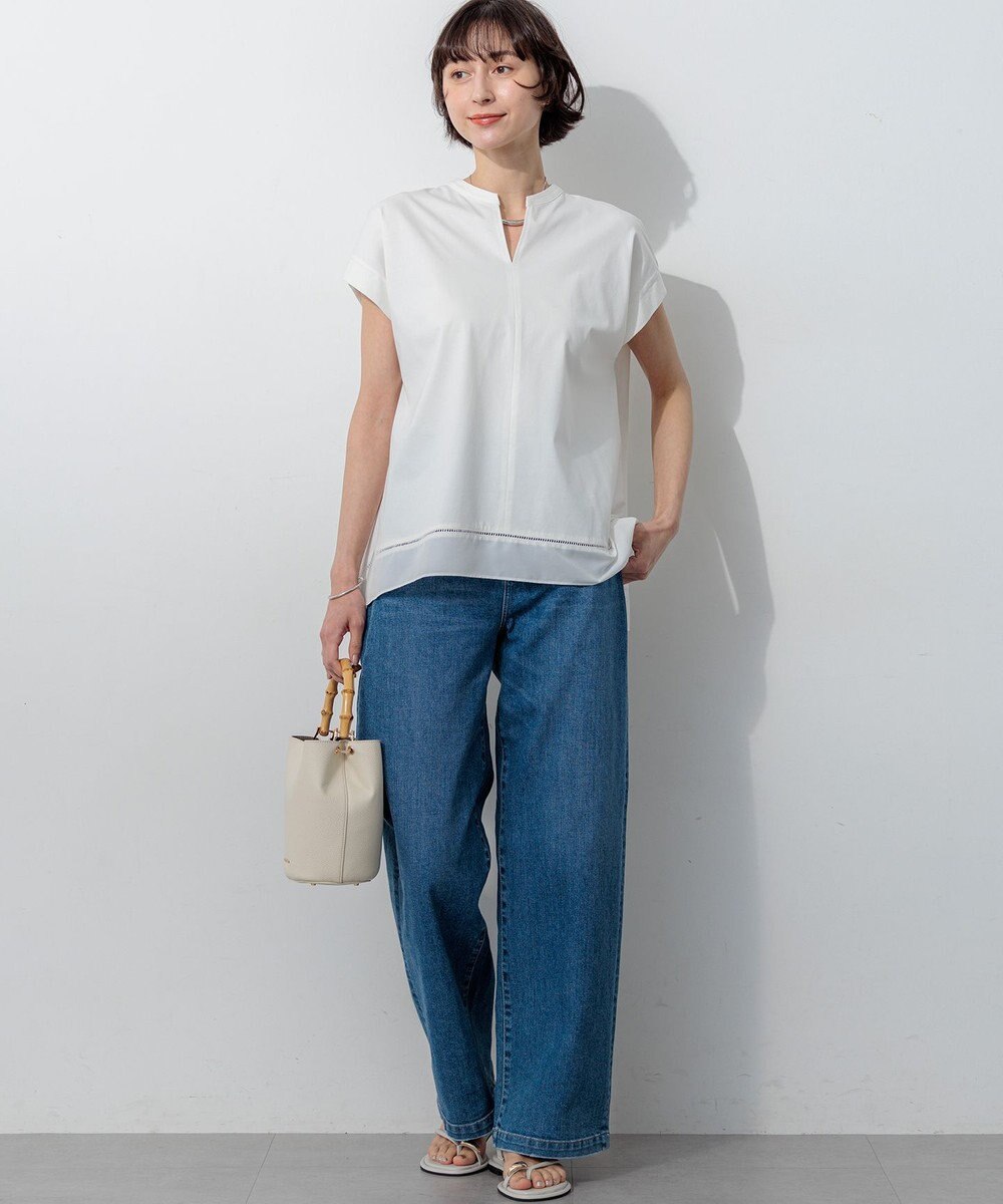 23区 【滝沢眞規子さん着用/VERY・Oggi掲載】23区DENIM ストレッチ ワイドパンツ 