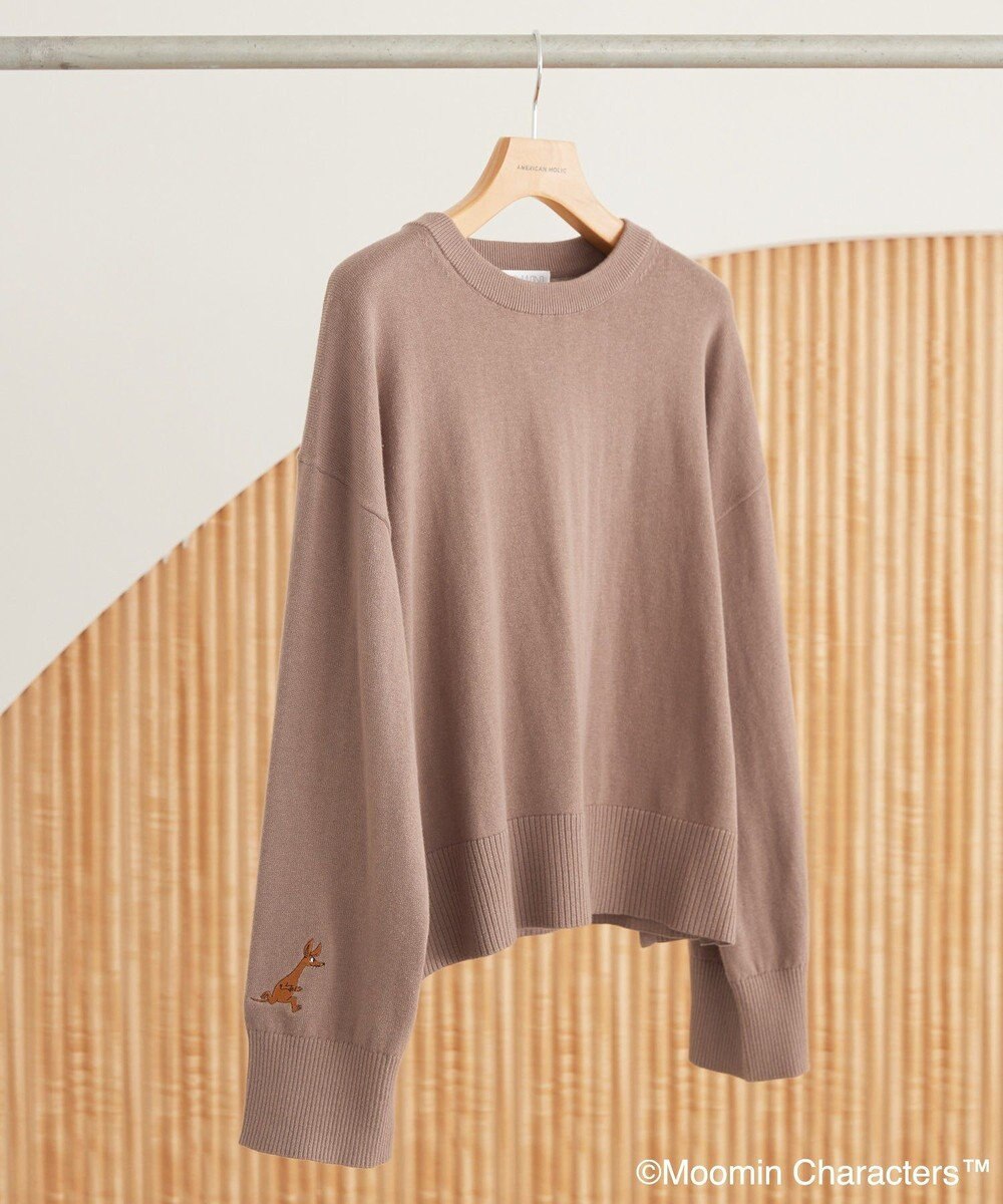 AMERICAN HOLIC Moomin 袖刺繍ニットプルオーバー 