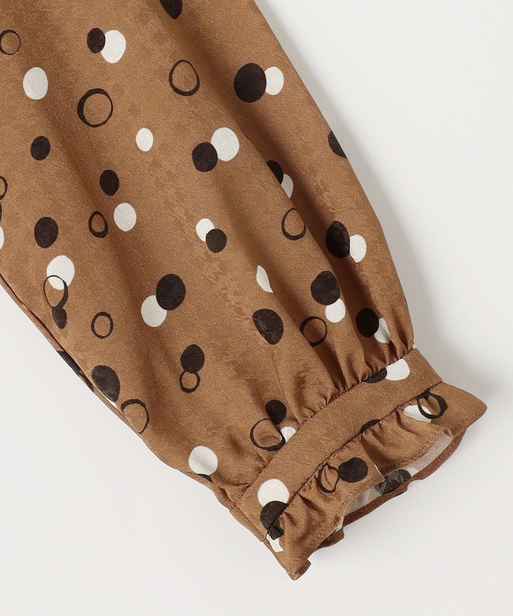 自由区 【セットアップ対応・洗える】ドットプリント ブラウス 