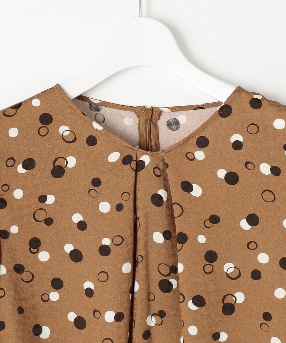 自由区 【セットアップ対応・洗える】ドットプリント ブラウス 