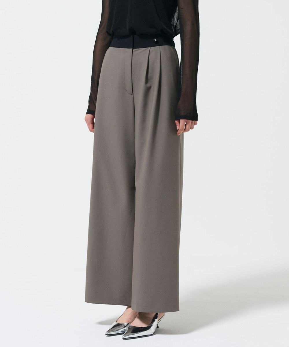 GRACE CONTINENTAL レイヤードタックワイドパンツ 