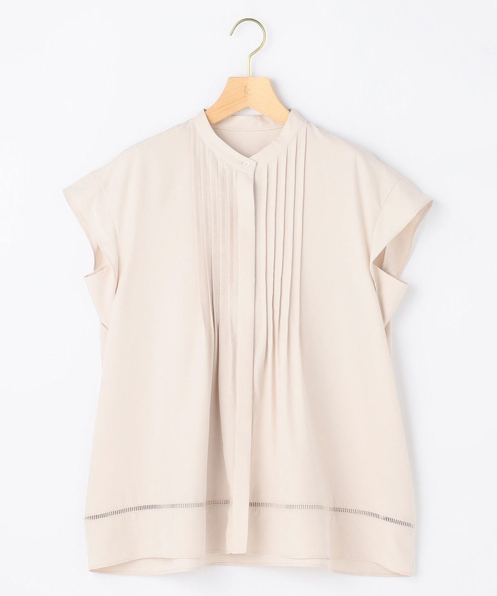 組曲 【先行予約】スムースクロス ピンタックブラウス 