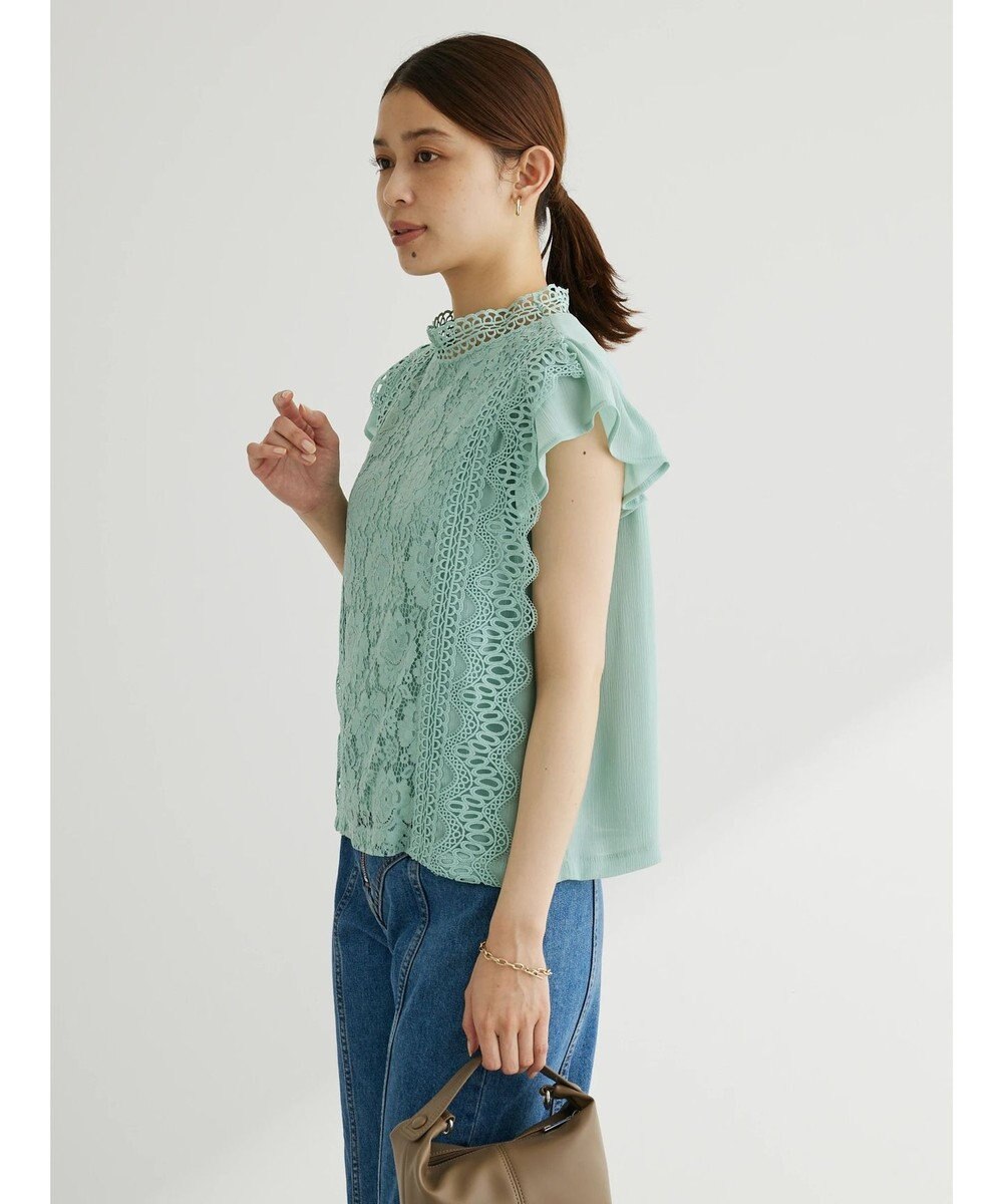 Green Parks ・ＥＬＥＮＣＡＲＥ　ＤＵＥ　イロイロレースブラウス 