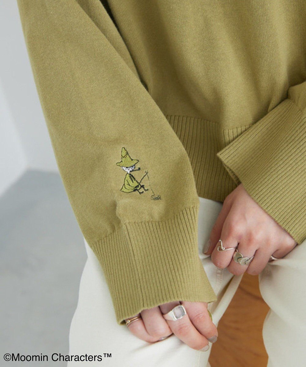 AMERICAN HOLIC Moomin 袖刺繍ニットプルオーバー 