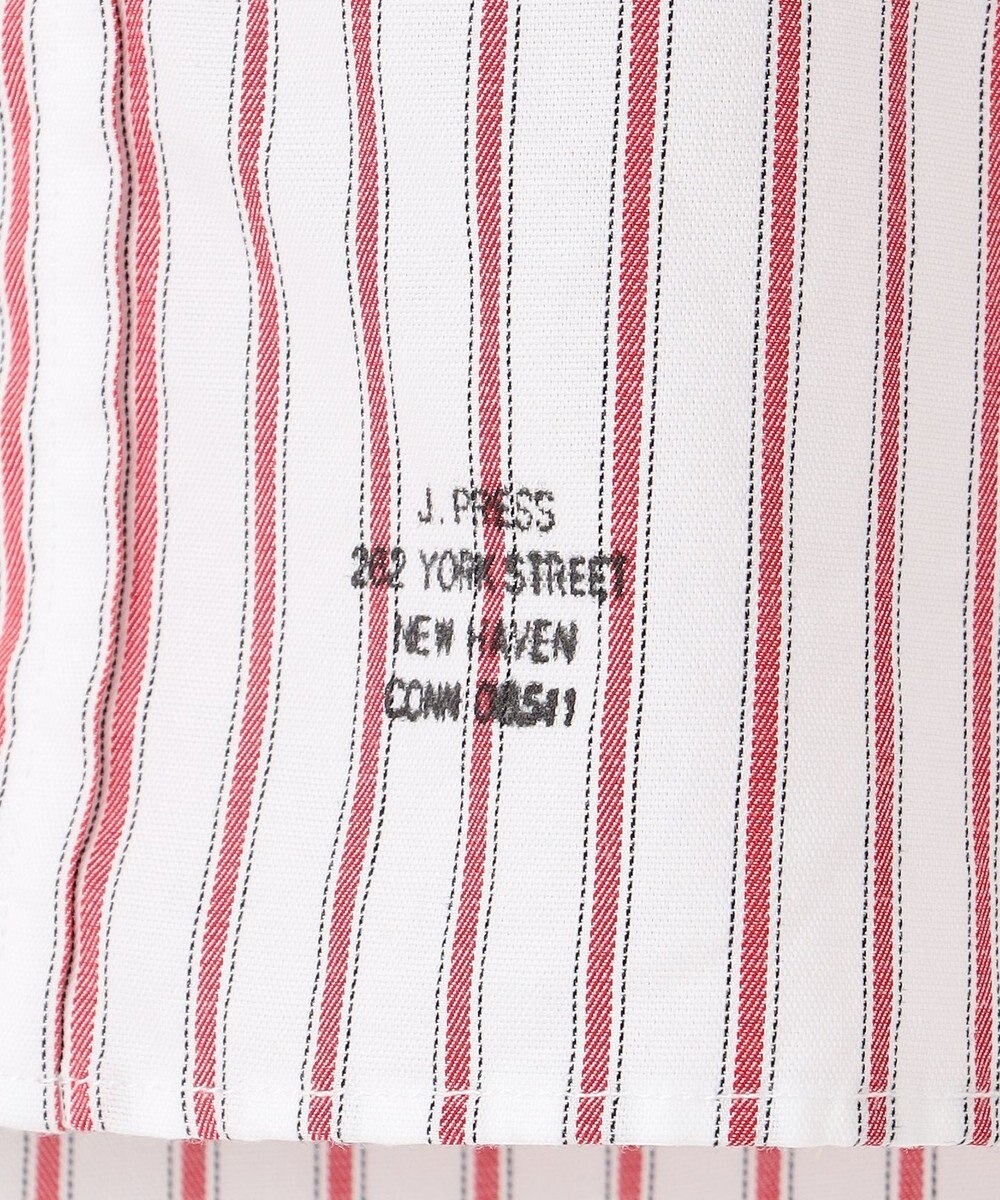 J.PRESS MEN 【WEB・一部店舗限定】ドビーマルチストライプ バンドカラーシャツ 