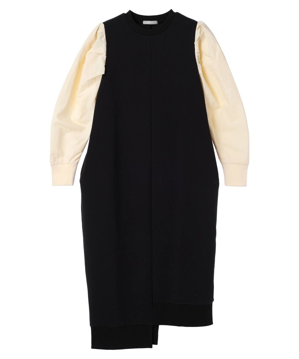 Green Parks armonia. リブ使いコクーンポンチワンピース 