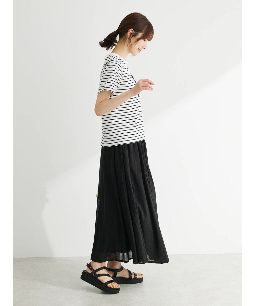 Green Parks インド綿　ふんわりボイルロングスカート 