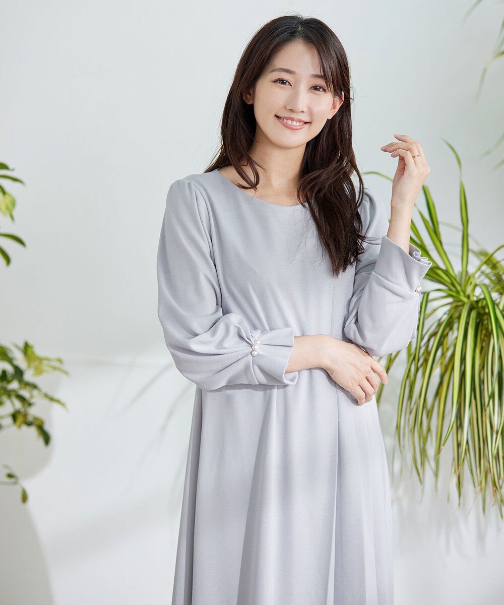 Tiaclasse 【GOLD LABEL・洗える】アシメプリーツポンチワンピース 