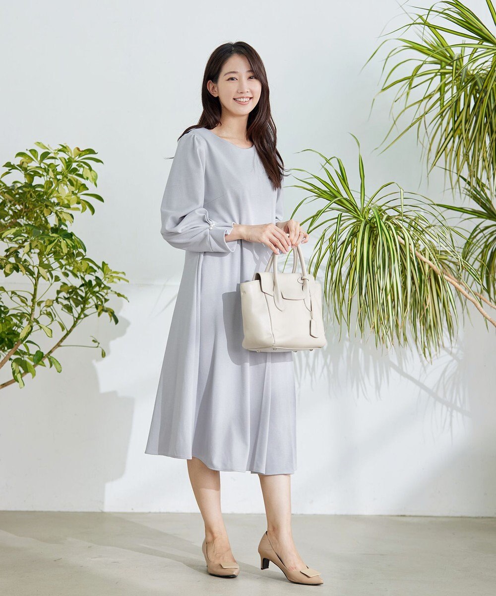 Tiaclasse 【GOLD LABEL・洗える】アシメプリーツポンチワンピース 