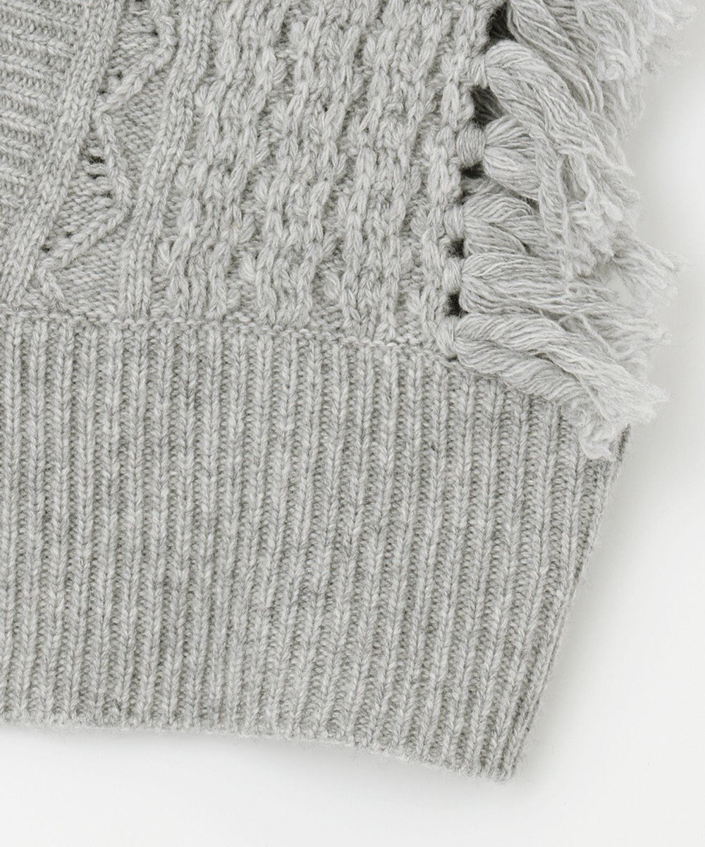 #Newans 【洗える】カシミヤブレンドバルキーデザインニットベスト 