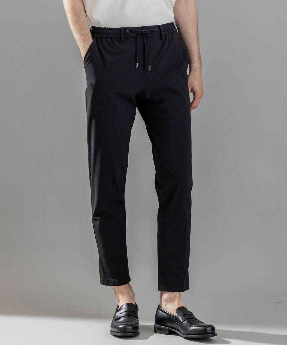 JOSEPH HOMME 新素材【接触冷感性/防しわ性/ストレッチ/洗える/撥水加工】トリコソリッドストレッチ ドロスト付きテーパードパンツ / PEGG CONVERTIBLE 