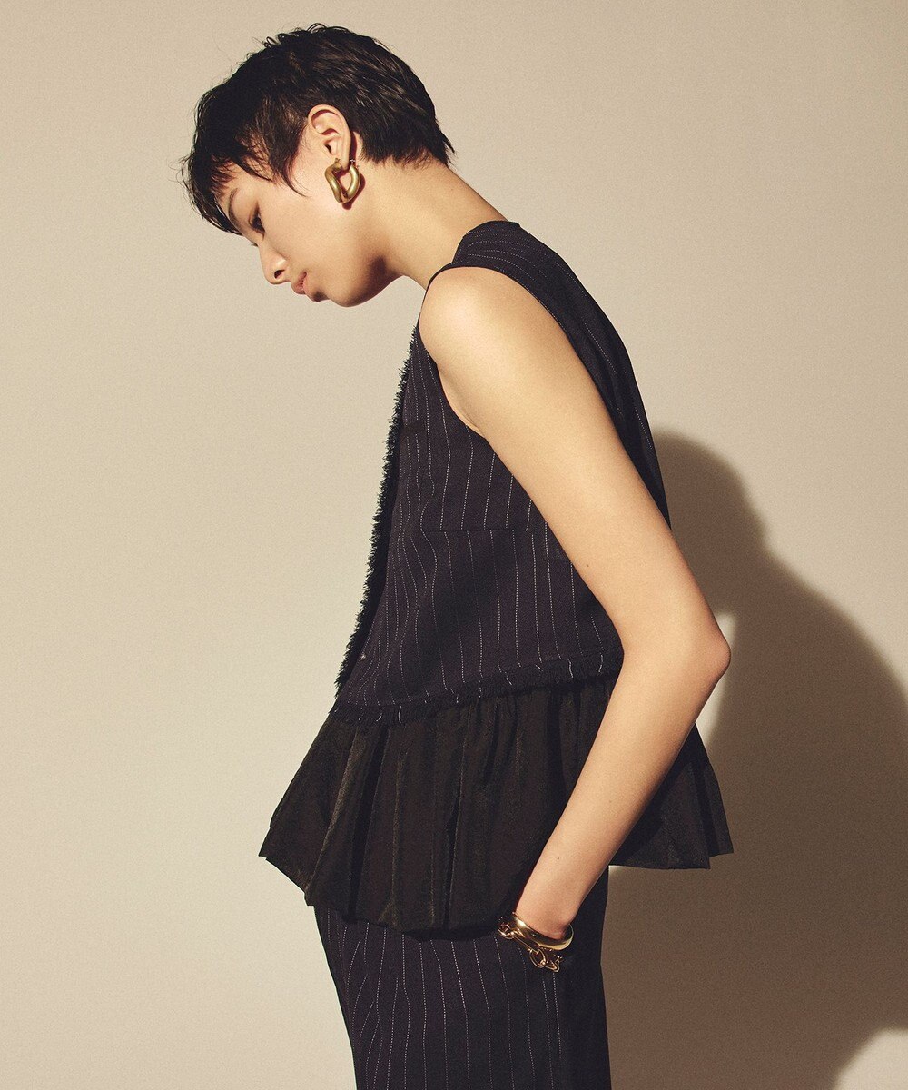 uncrave シアー オーガンジー ペプラム トップス 