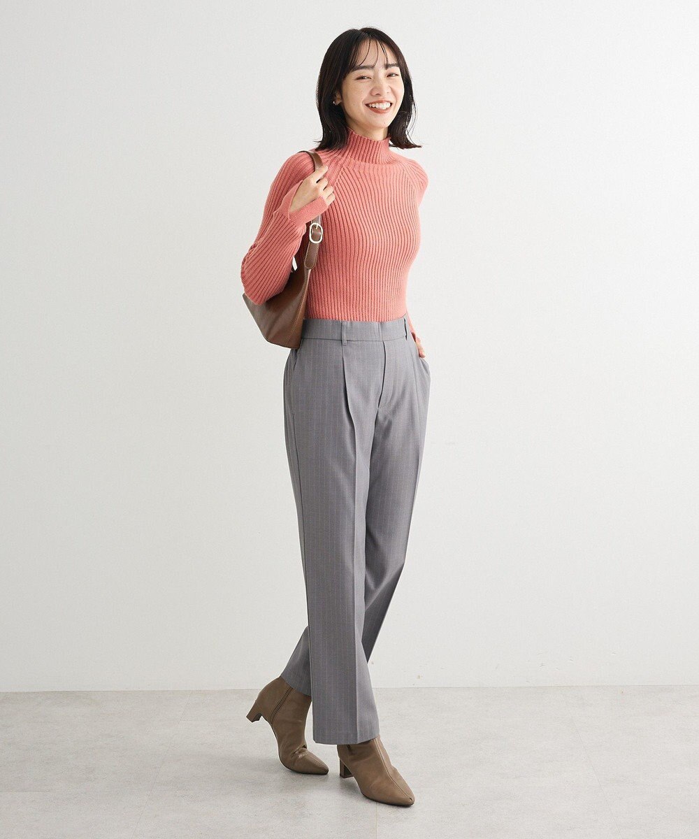 Green Parks ・Ｐｅｔｉｔ　Ｆｌｅｕｒ　ボトルネックリブニット 