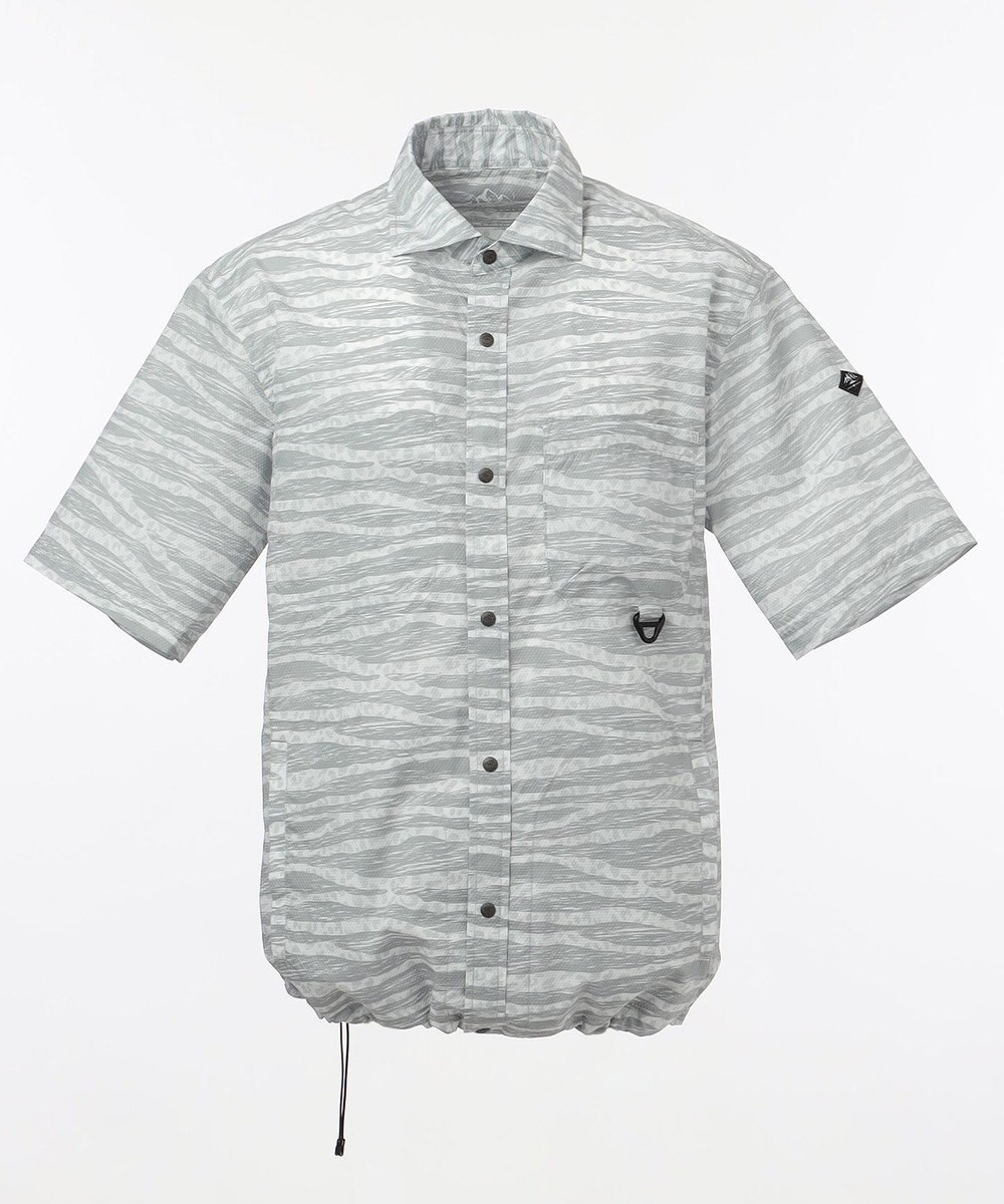 JOSEPH ABBOUD MOUNTAIN エンボスサファリカモ 半袖シャツ 