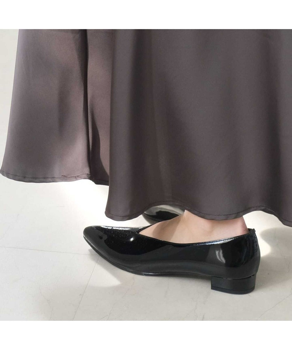 Pointer 日本製 本革 生活防水機能付きVカットパンプス 