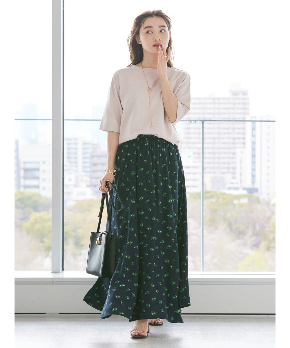 AMERICAN HOLIC ５分袖ボートネックカットプルオーバー 