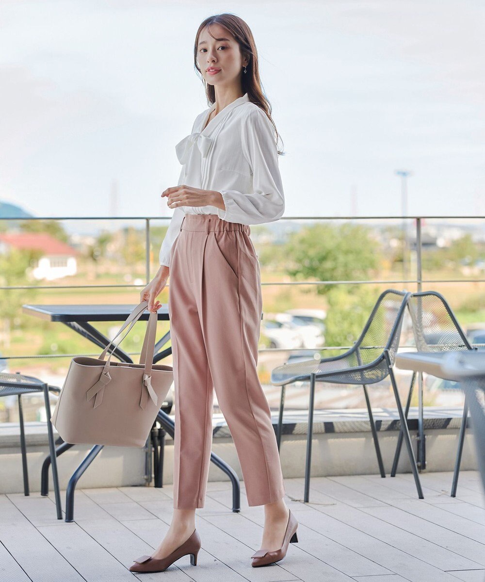 Tiaclasse 【小倉優子さん着用・洗える】カラーテーパードパンツ 