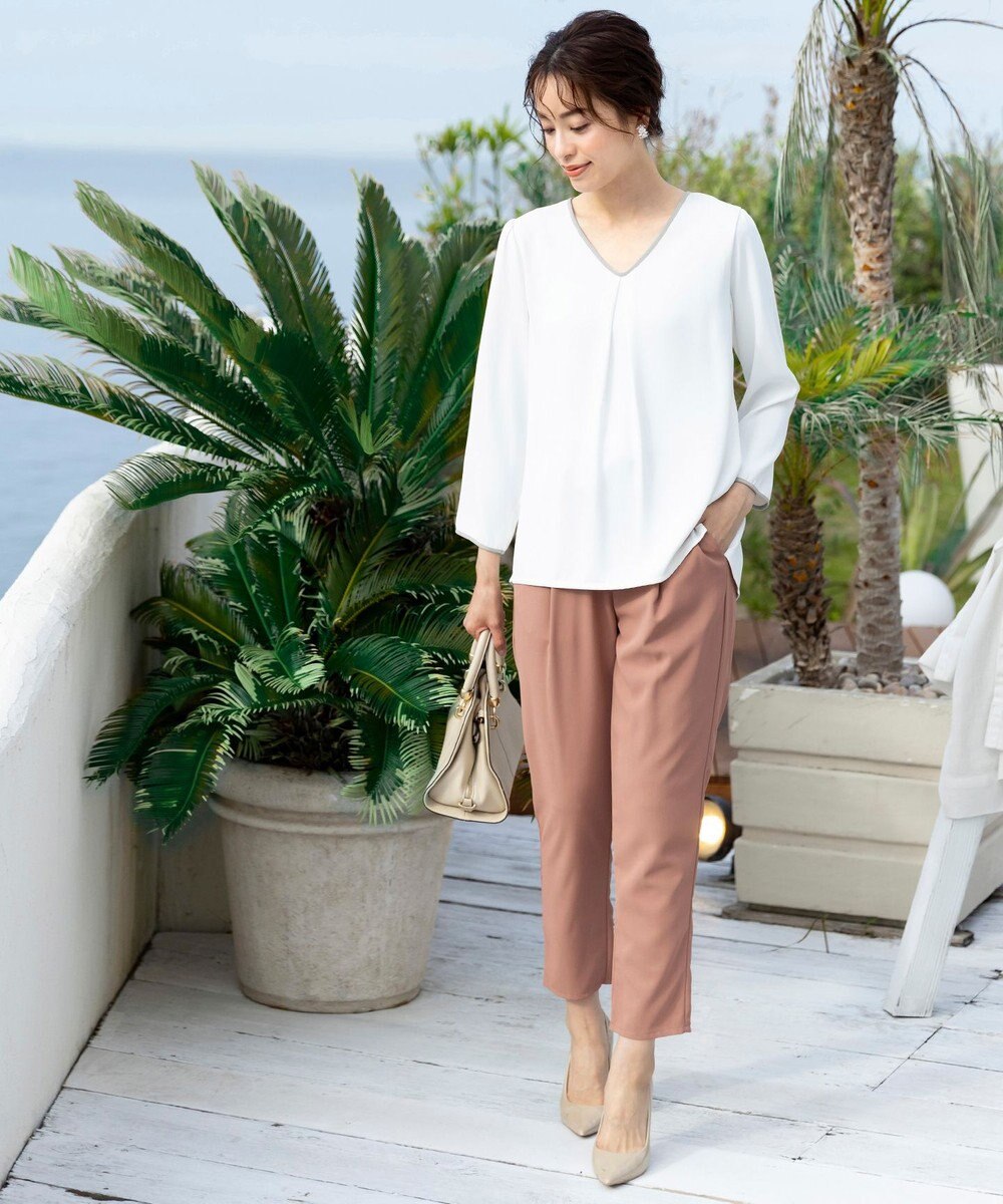 Tiaclasse 【洗える】幅広く活躍が期待できるドロストパンツ 