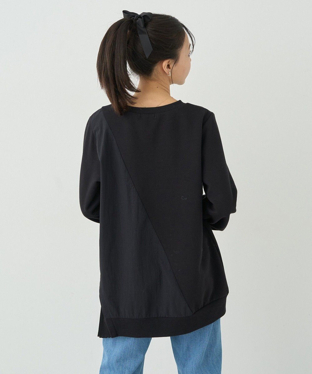 earth music&ecology サイドプリーツ裏起毛プルオーバー 