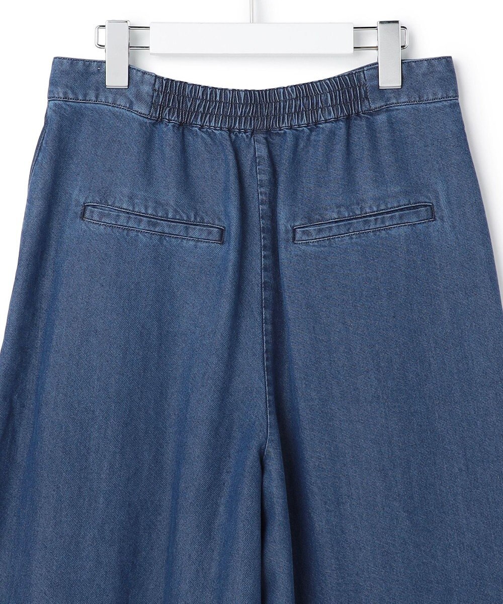 ICB L ナチュラルソフトデニム タックワイドパンツ 