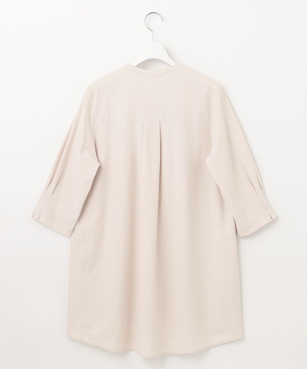 自由区 S 【UVカット・吸水速乾・洗える】ツイストプレーンバンドカラーチュニック丈 カットソー 