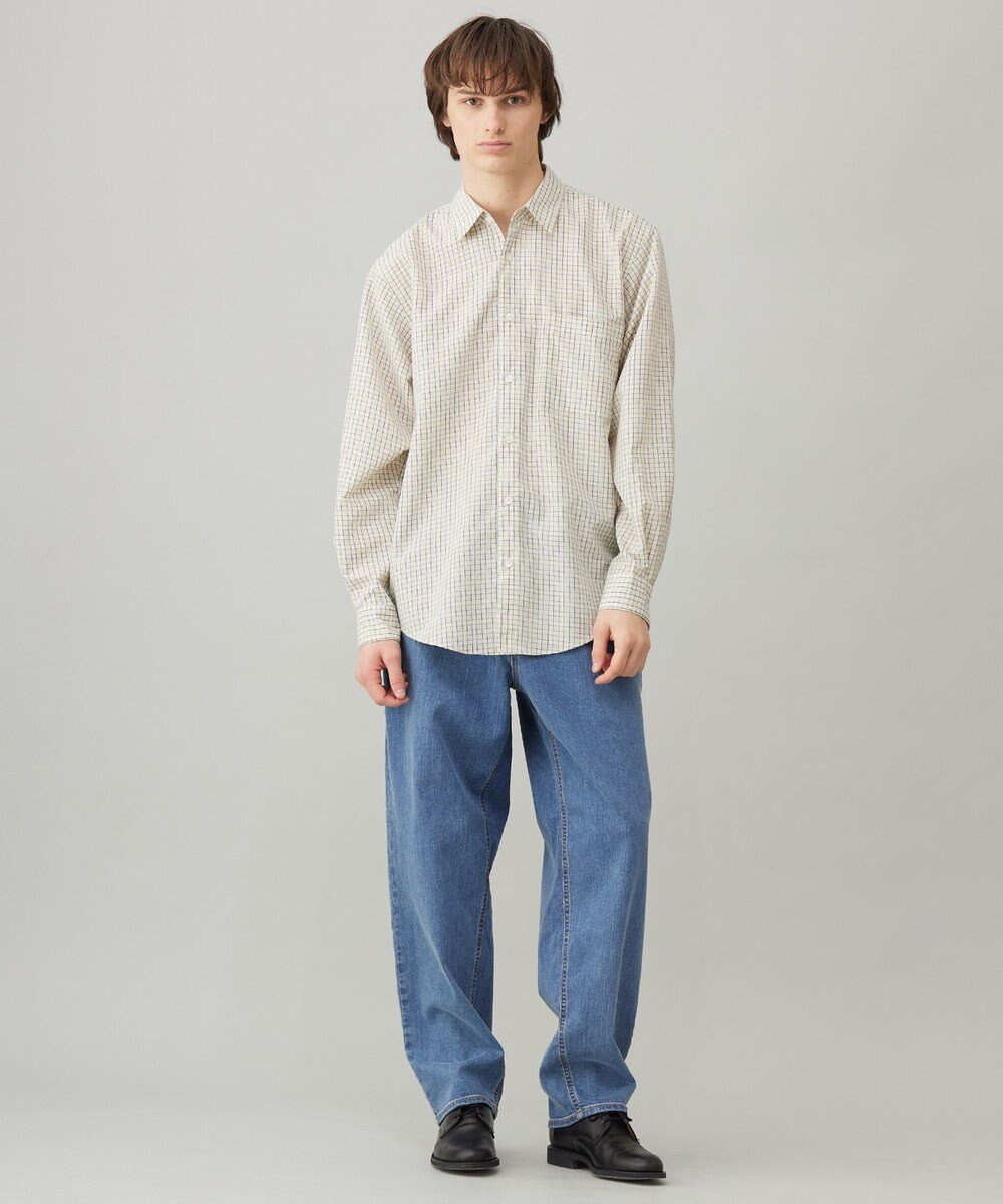 UNFILO MENS コットンライク レギュラーカラー シャツ 