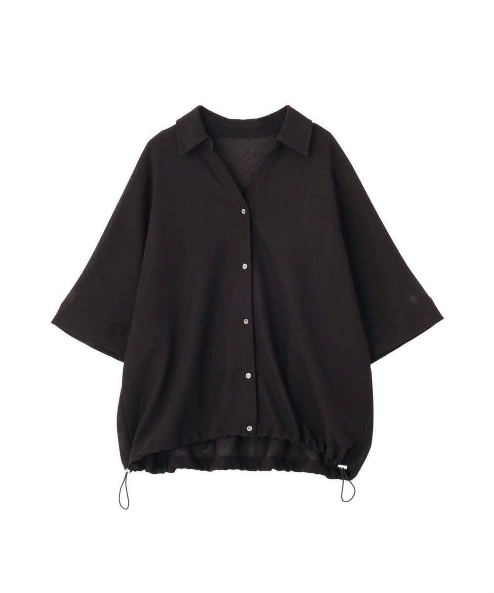 YECCA VECCA 　裾ドロストメッシュシャツ 