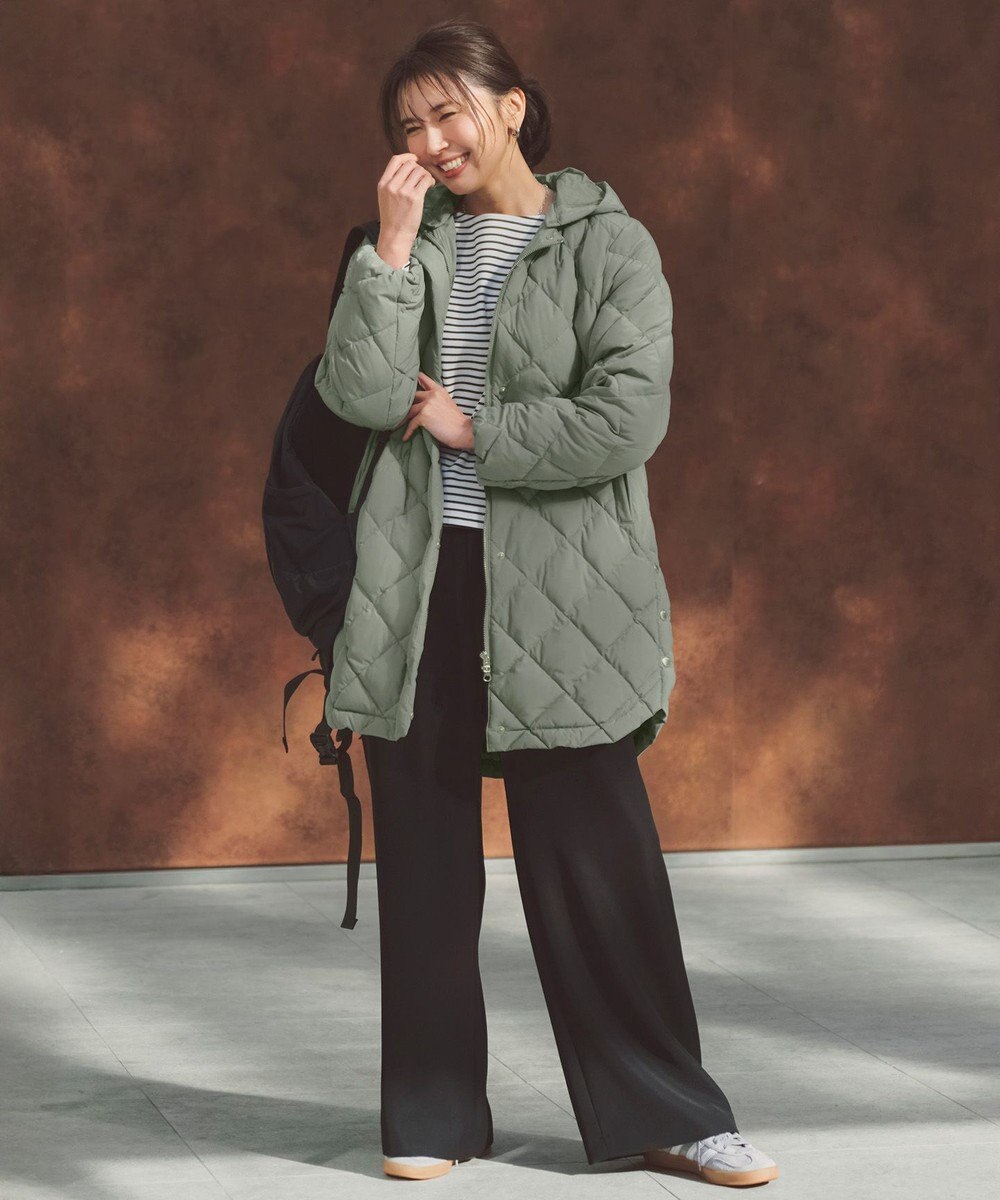 UNFILO 【自宅で洗濯OK / 軽量で暖かい】TAIONコラボ 2WAY キルティングダウン 