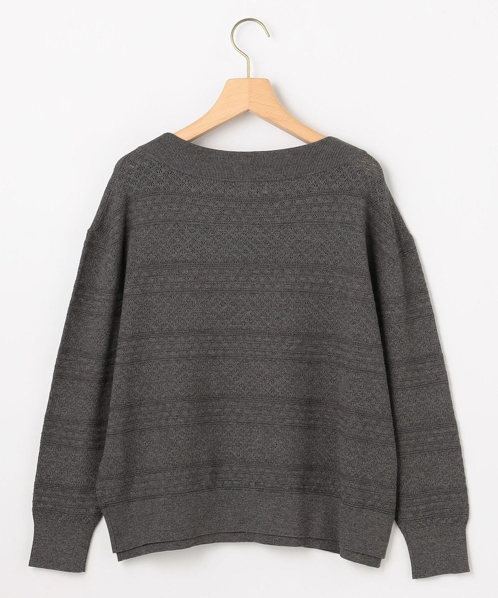 組曲 S 編み柄ディテールニット 