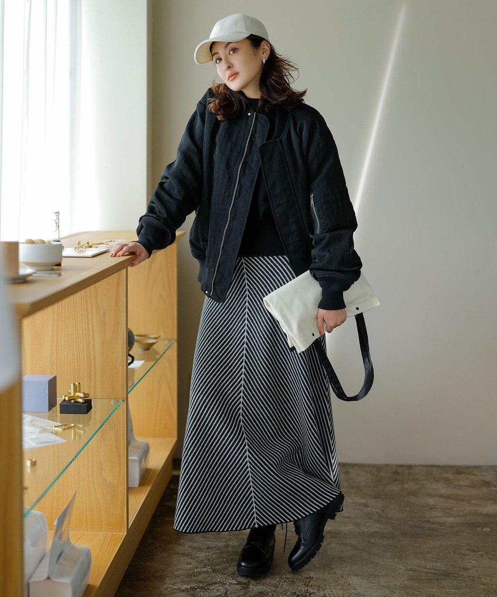 自由区 【洗える】ウールカシミヤブレンド オフネックプルオーバーニット 