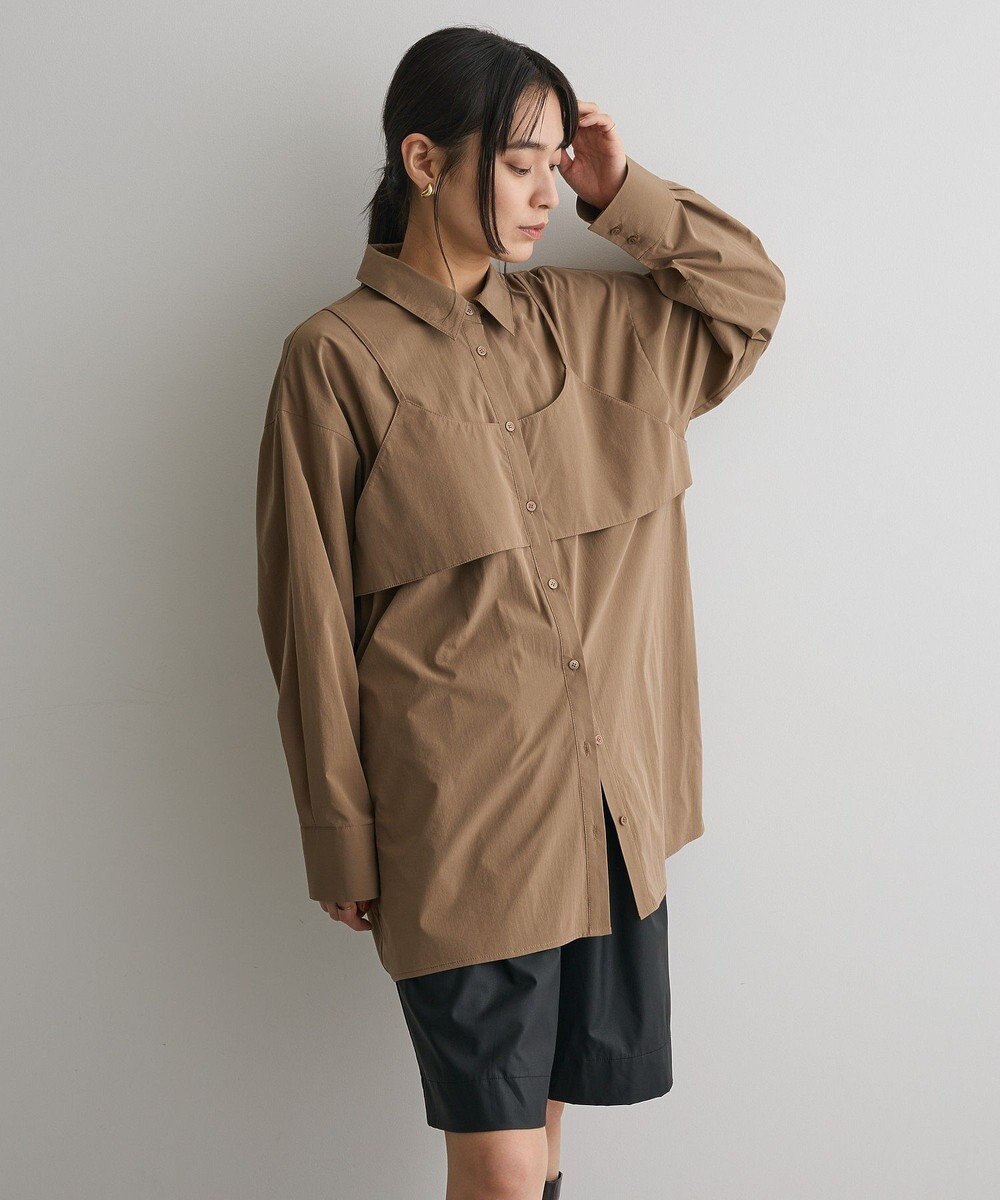 CRAFT STANDARD BOUTIQUE ビスチェレイヤード風シャツ 