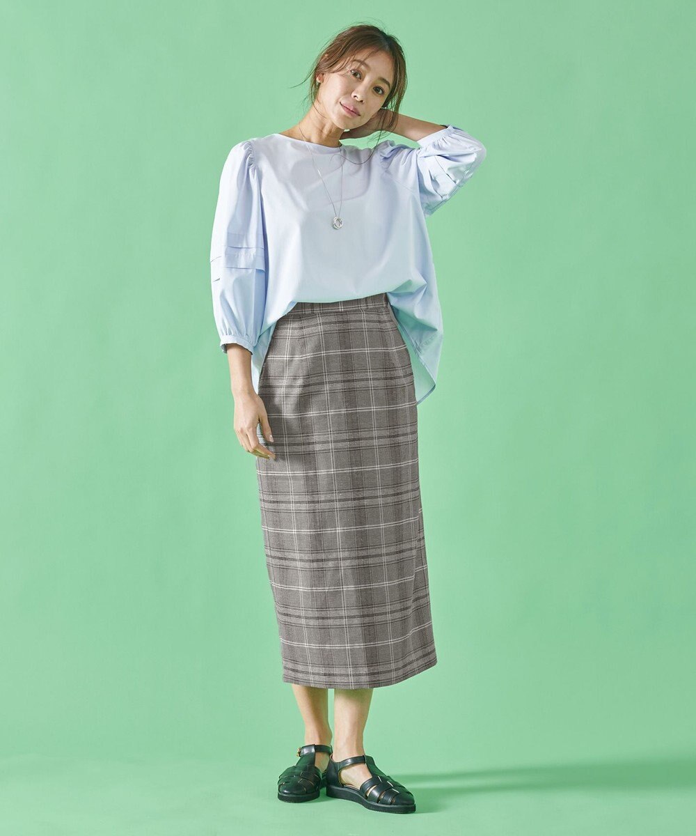 ANY 【UVカット/抗菌防臭/吸水速乾】エニィファンクション袖タックブラウス 