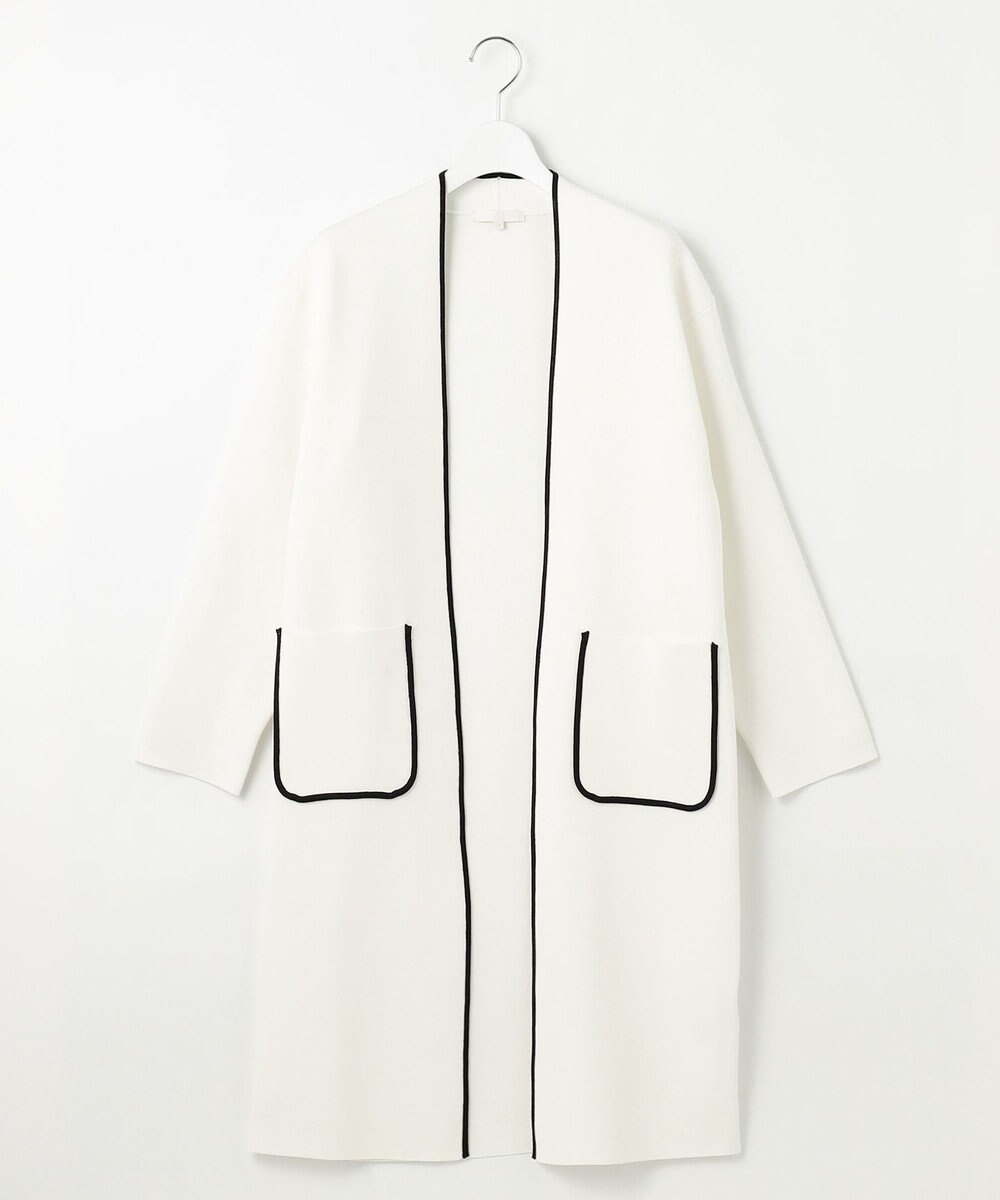 自由区 【洗える】ドライコットンハイゲージニット アウター 