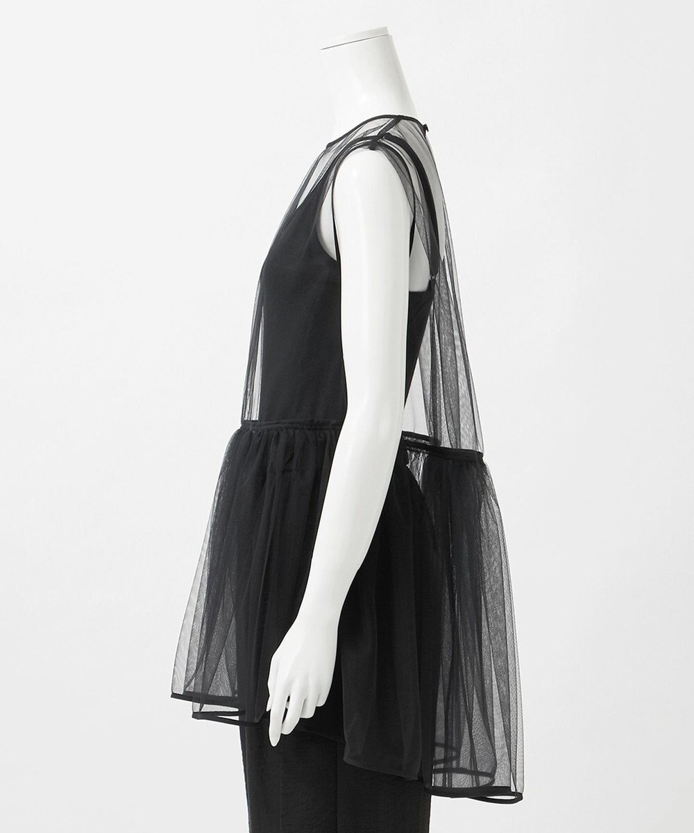 23区 【GOLD LABEL/見上愛さん着用】チュール ペプラムブラウス 